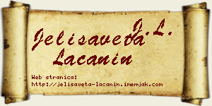 Jelisaveta Lačanin vizit kartica